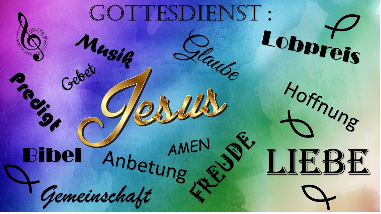 Gottesdienst Aquarell