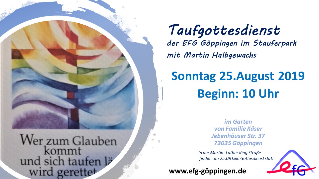 Taufgottesdienst 25.08.2019